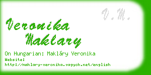 veronika maklary business card